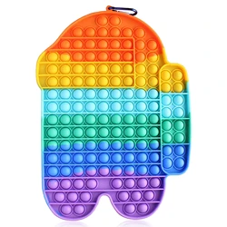 Jouet anti stress en Silicone de grande taille, Pop Pop, anti stress, bulle sensorielle, fossette Simple 