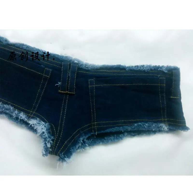 Sexy Low Waist Sexy Jeans Shorts Micro Mini Shorts Crotch Thong Detail Jeans Super Sexy Tight Temptation Erotic Clubwear 2