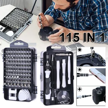 

Phone Repair Tools Kit Screwdriver Set Precision 115 In 1 Magnetic Torx Hex Bit Screw Driver Bits Insulated Multitools