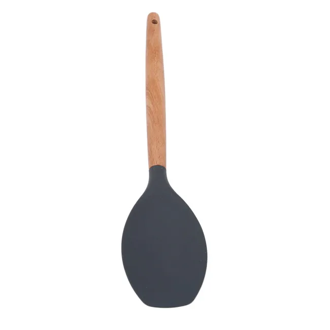 Spatula Силиконовые кухонные принадлежности лопата с деревянной ручкой ложка лопатка щетка Лопата дуршлаг кухонные инструменты посуда - Цвет: Spatula