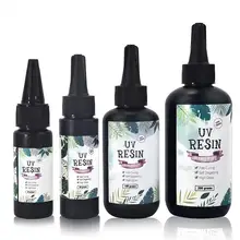 Pegamento de resina UV de secado rápido para bricolaje, endurecedor de resina de fundición en capas de cristal artesanal, pegamento de curado UV