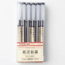 12 Uds pluma de Gel japonés MUJI estilo 0,35/0,5mm pluma negra escuela Oficina estudiante examen papelería suministros papelería Canetas