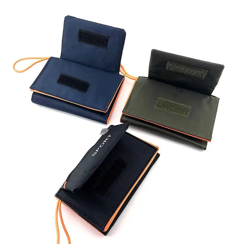 THINKTHENDO мужской нейлоновый короткий клатч Trifold кошелек держатель для кредитных карт кошелек для монет