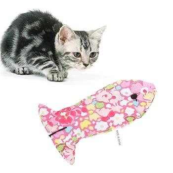 

Cat Fish Catnip Toys Pet Toys For Kitten Cushion Grass Bite Chew Scratch Pillow Cats Supplies Cat Toys