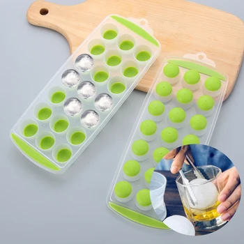 

21 Round Slots Easy Pop Out Ice Cube Ball Maker Tray Silicone Mould Jelly Chocolate Mold Kitchen & Bar Ice Cream Tools