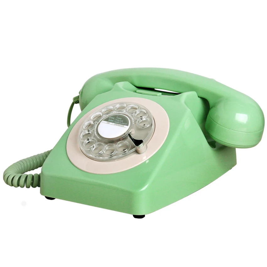 VintageStyleCordedPhoneLandlinePhoneRetroOldFashionedRotaryDialHomeTelephonewith