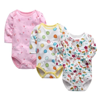 

3Pcs Baby Romper Autumn Clother 100% Cotton Toddler Jumpsuit Newborn Baby Cartoon Printed Rompers Winter Clothing