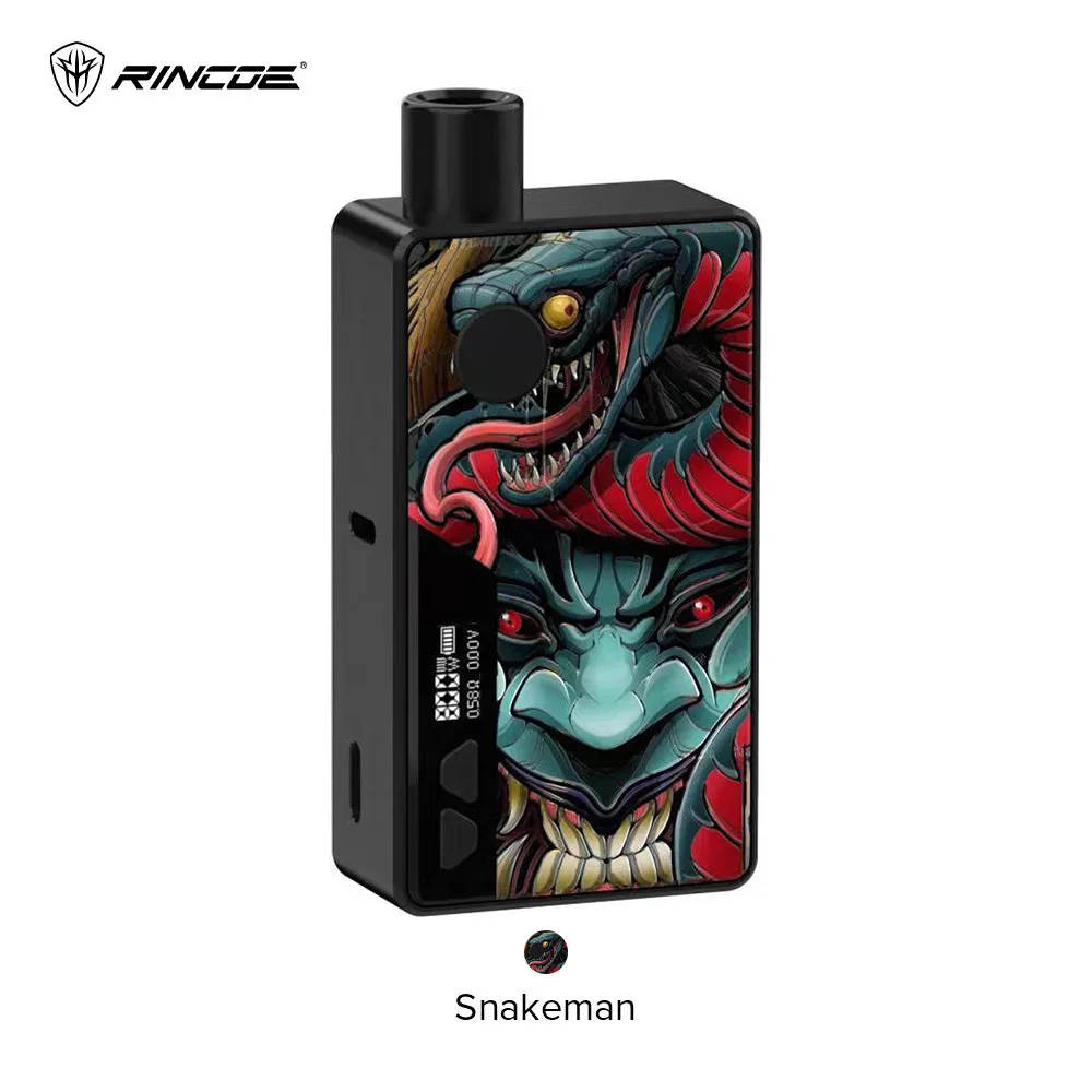 Ринкоу манто AIO 80 Вт комплект нет 18650 батарея 3 мл для RBA катушки 0.3ohm 1.2ohm электронная сигарета VS Smoant Pasito Pod Комплект - Цвет: Snakeman