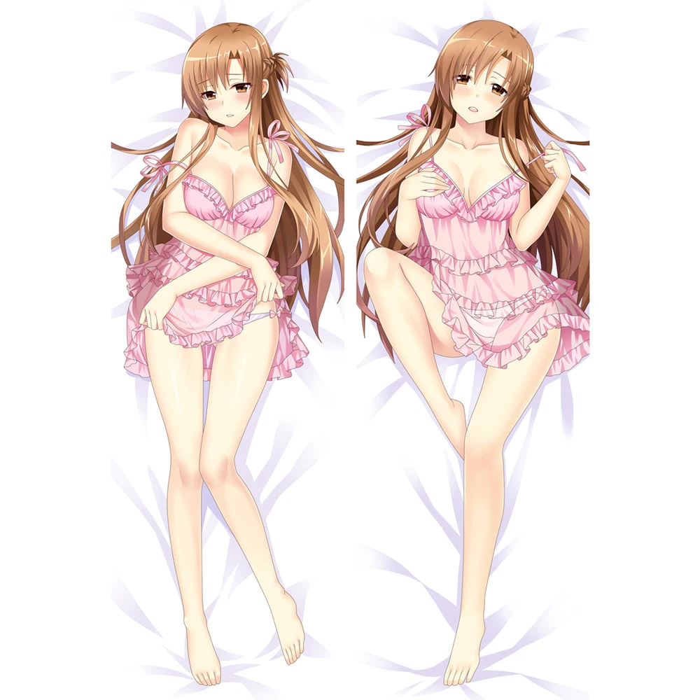 

Anime Sword Art Online Yuuki Asuna Dakimakura Hugging Body Pillow Case HD Design Pillow Cover 6 Sizes