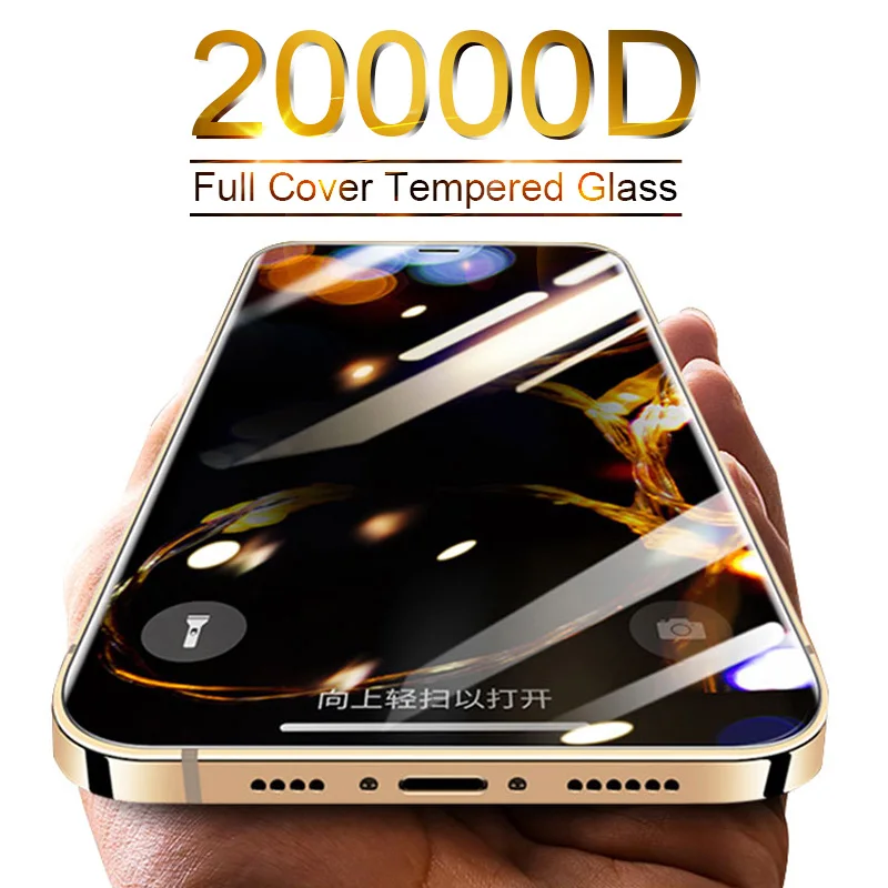 Закаленное стекло с полным покрытием для iphone 11 12 PRO MAX защита экрана Защитное X XR XS 6