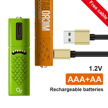 

USB rechargeable battery 1.2V AA 1000mah + 1.2V AAA 450mAh Nickel metal hydride rechargeable battery for remote control mouse