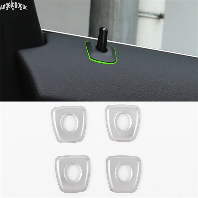 4 шт./компл. металлическая Серебристая декоративная наклейка на дверной булавке