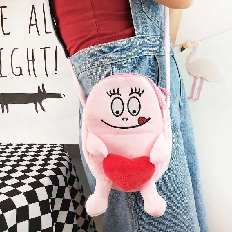 3D мультфильм Микки плюшевый рюкзак Мини Путешествия розовый плюшевый мешок мода Япония Прекрасный iphone портмоне сумки для девочек - Цвет: Оранжевый