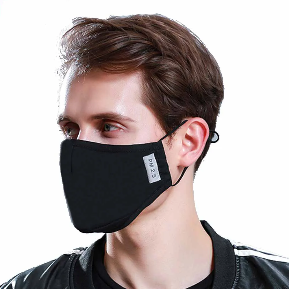 

Fashion Cotton PM2.5 Anti haze smog mouth Dust Mask Activated carbon filter paper bacteria proof Flu Face Mask breathing mask