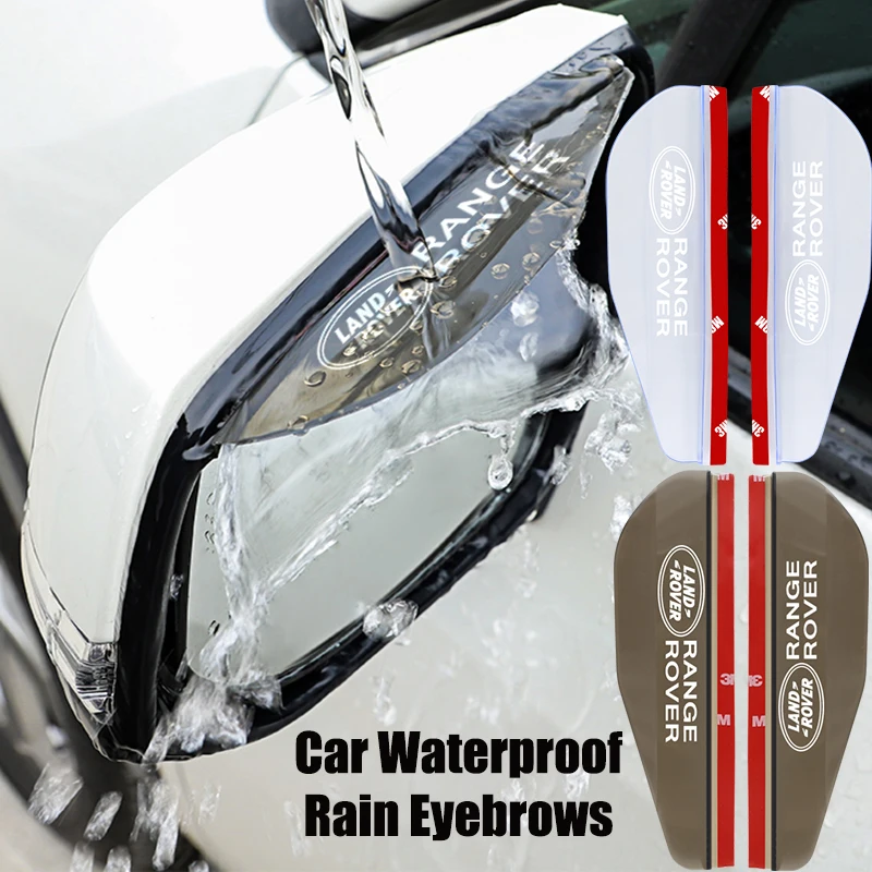 2Pcs Car Waterproof Rain Cover Eyebrow Rear View Mirror Rain Shield