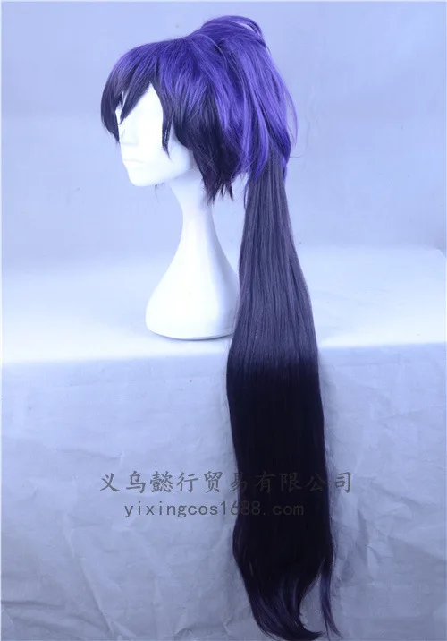 

Anime Touken Ranbu Online Fudou Yukimitsu Wigs Halloween Party Carnival Role Play Synthetic Wig With Ponytail