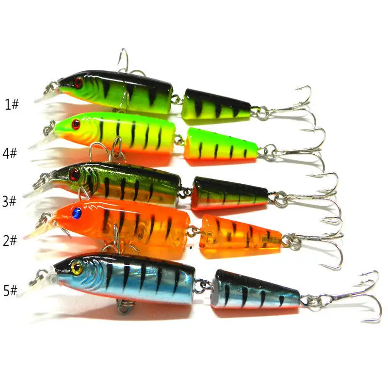 

Hooks Fishing Lures 10.5cm Bait 4.1inch ABS Durable Practical Kit Set Plastic Minnow Tackle