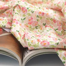 Полуярд импорт простая хлопковая ткань с садовым цветочным принтом ручной работы DIY одежды платье Детская ткань хлопок B561