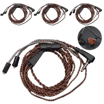 

Stable 0.75mm 2 Pin Dedicated L Plug Accessories Copper Plated Upgrade Sound Audio Earphones Cable Replacement Wire For KZ ZS5 6
