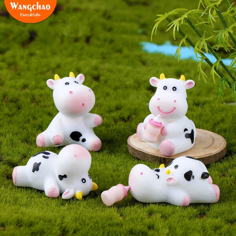 8 Pieces Ensemble Bouteilles De Lait De Vache Mignonnes Garniture De Gateau D Anniversaire Fournitures De Fete Cadeaux Adorables Pour Enfants Decoration De Jardin Amusante Aliexpress