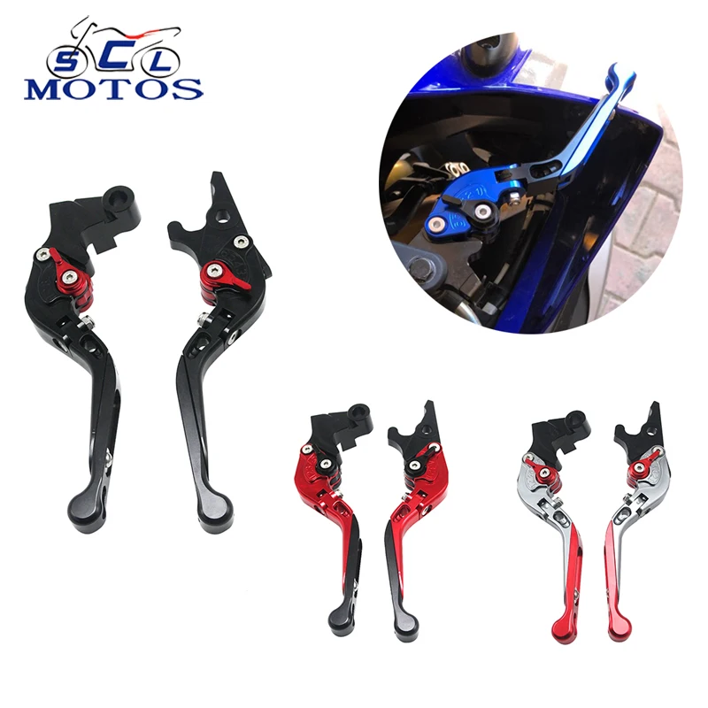 Sclmotos-ручка мотоцикла бар тормозные рычаги сцепления для Yamaha YZF R3 YZF-R3 2005- Складные Выдвижные Тормозные Рычаги Гонки