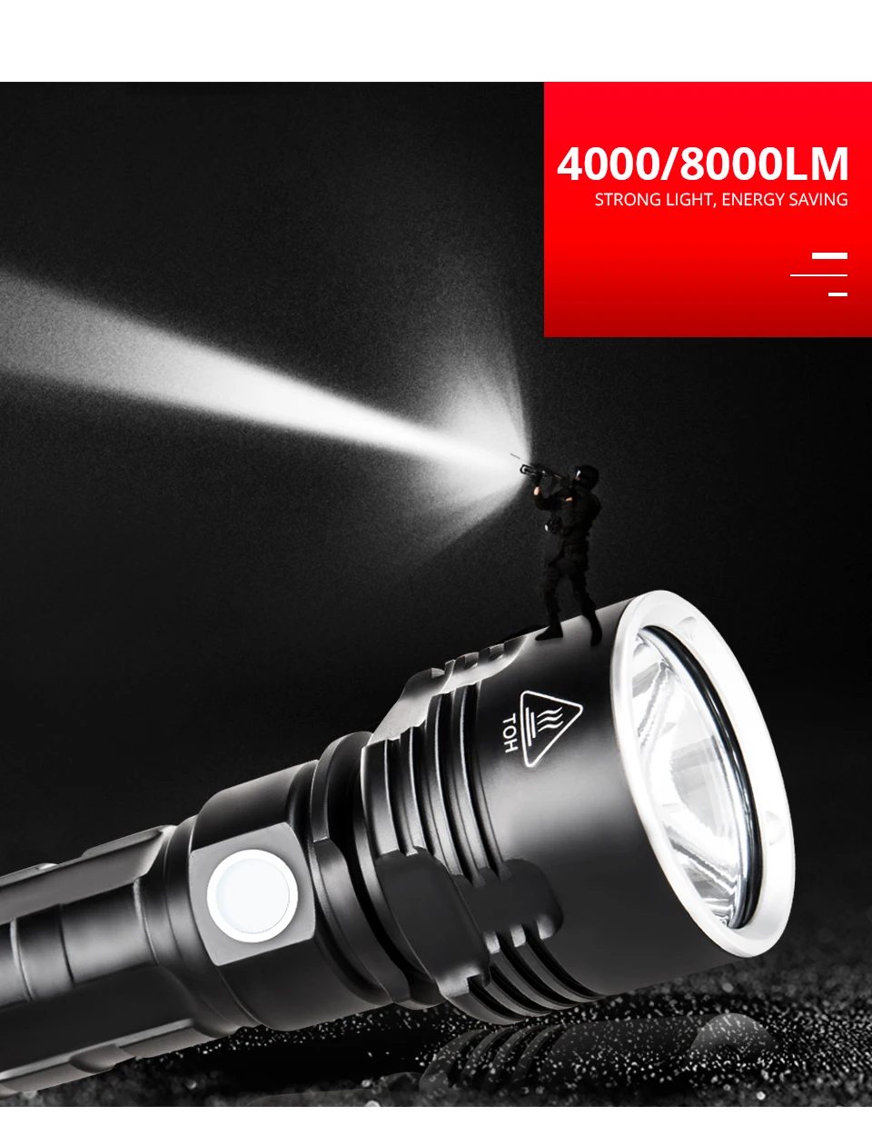 Водонепроницаемый 4000LM Портативный Фонари XHP70.2 L2 USB флэш-память светильник 3 режима Открытый Кемпинг Светильник по 18650 26650 Батарея светодиодный фонарь