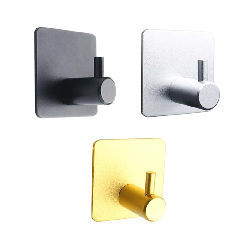 Self Adhesive Home Kitchen Wall Door Hook Key Rack Towel Hanger Aluminum M17D | Дом и сад