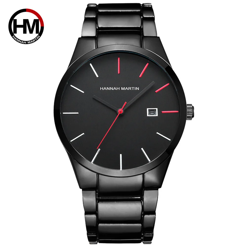 

Men Appearance Patented Steel Watch P Spacious Electroplated Business Casual Black And White with Pattern Calendar Quartz Watch