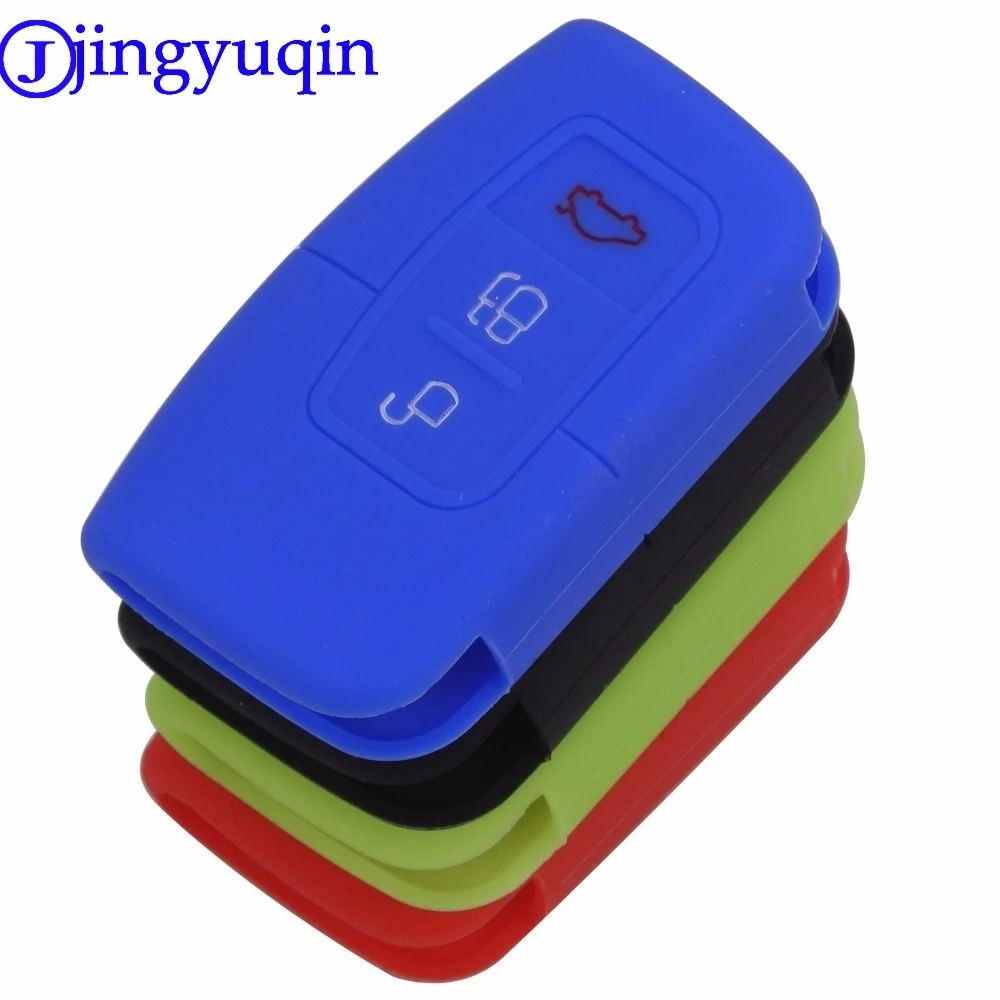 Jingyuqin New Arrival 3 przyciski zdalnego silikonu Car Fob