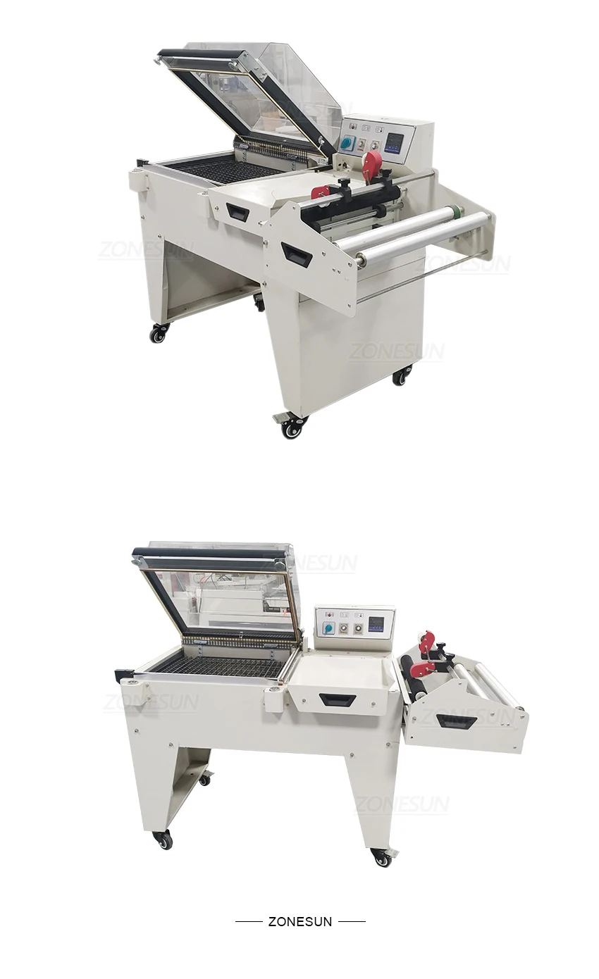 Полуавтоматическая термоусадочная машина ZONESUN для упаковки в термоусадочную пленку 
