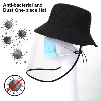 

NEW safety Anti Bacteria dust mask plastic cover with hat anti flue spittle anti dust cover full face eyes protection mask