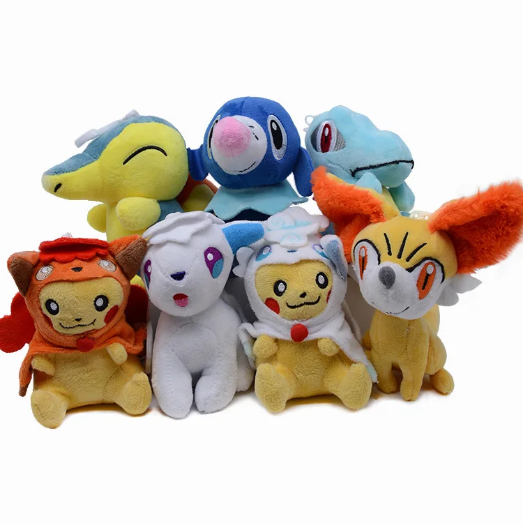 Плюшевые игрушки Takara Tomy Pokemon Pikachu смещение ледяной огонь шестихвостый лисица