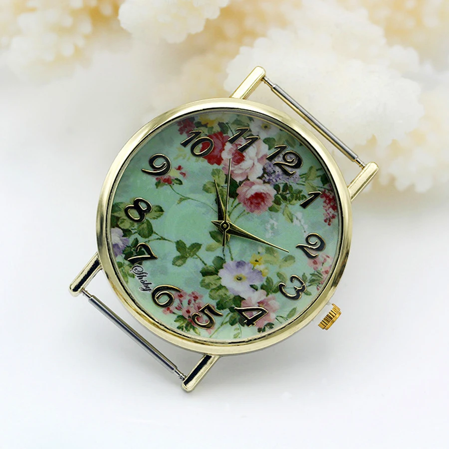 Watch Dial Accessories Watch Face Accessories Shsby Diy Personality Watch Header Gold Flower Head With Cloth Strap Watch Accessories 70~82