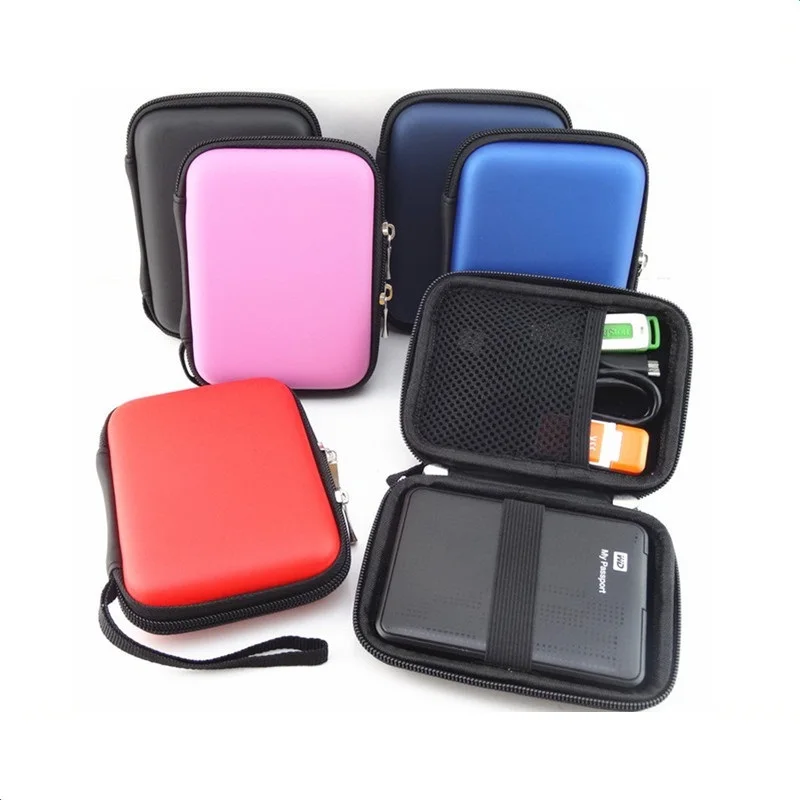 2.5"Hard Drive Cases bag Shockproof Waterproof HDD Bag For Seagate Slim Hard Disk Backup Plus Slim 500G 1TB WD Passport GUANHE portable hard drive bag hard drive box hard drive case electronic accessories case digital accessories bag