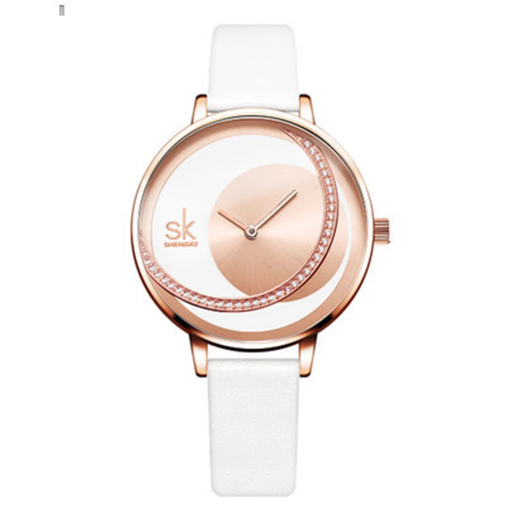 Новые роскошные женские часы RoseGold модные водонепроницаемые со стразами