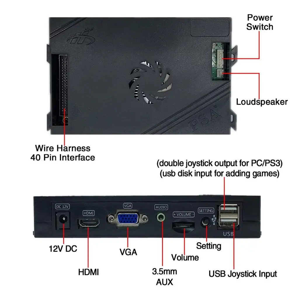 Pandora box 3d 2650 в 1 домашняя материнская плата с функцией Wi-Fi 64g Tekken King of Arcade PCB 160 шт. 3D игры ретро аркадная консоль