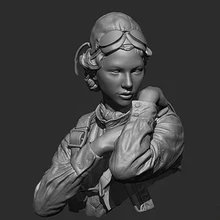 1/10 русская женщина пилот в WW2, «Ночная ведьма, Смола Модель фигура, грудь GK, военная тема, разобранный и Неокрашенный комплект