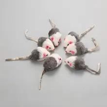 

Pet Cats Kitten Cute Mouse Plush Doll Molar Interactive Play Scratch Chew Toy（Random color）