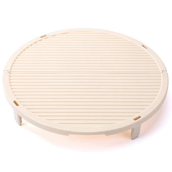 

Foldable Dumplings Curtain Pasta Single Layer Cover Pad Home Dumplings Placemat Cover Curtain Put Dumplings Tray Round Beige