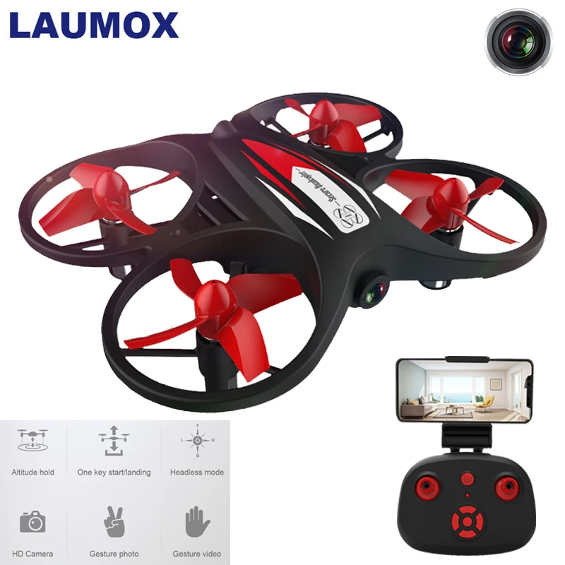 Радиоуправляемый мини Дрон LAUMOX KF608 с камерой 720P Wi Fi FPV режим удерживания высоты 3d