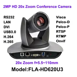 2MP 20x оптический зум бизнес видео конференции 1080P Full HD PTZ USB IP HD камера с DVI выходом