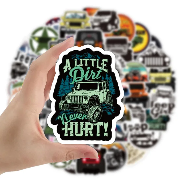 10/30/50PCS Cool Jeep Car Graffiti Stickers Car Motorcycle Travel Luggage Phone Guitar Laptop Classic Toy Waterproof Kid Sticker 4