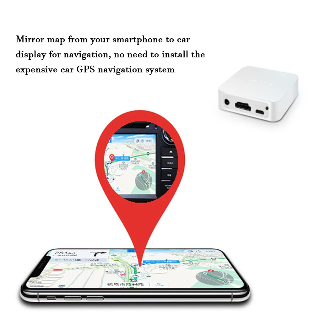 Автомобильный беспроводной Wi-Fi дисплей приемник Anycast экран зеркальное отображение адаптер автомобильный видео адаптер приемник ключ для iOS Android устройств