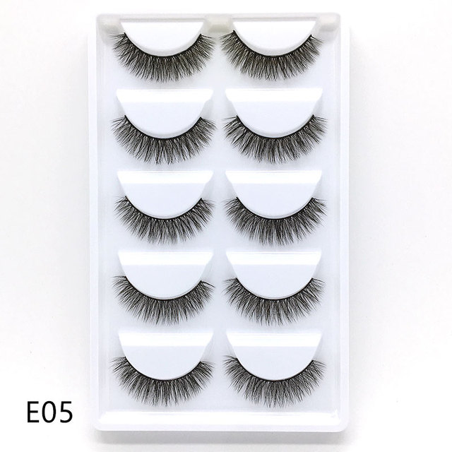 Pairs 3D Mink Hair Natural Cross False Eyelashes Long Messy Makeup Fake Eye Lashes Extension Make Up Beauty Tools maquiagem