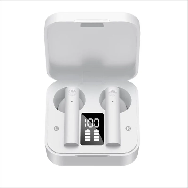 Air 2s TWS Wireless Bluetooth Headphones LED Display In ear Fingerprint Touch Headset with Dual Mic Noise Reduction Earbud