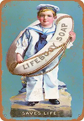 Lifebuoy Soap Wall Poster Tin Sign Vintage Bbq Restaurant Dinner Room Cafe Shop Decor