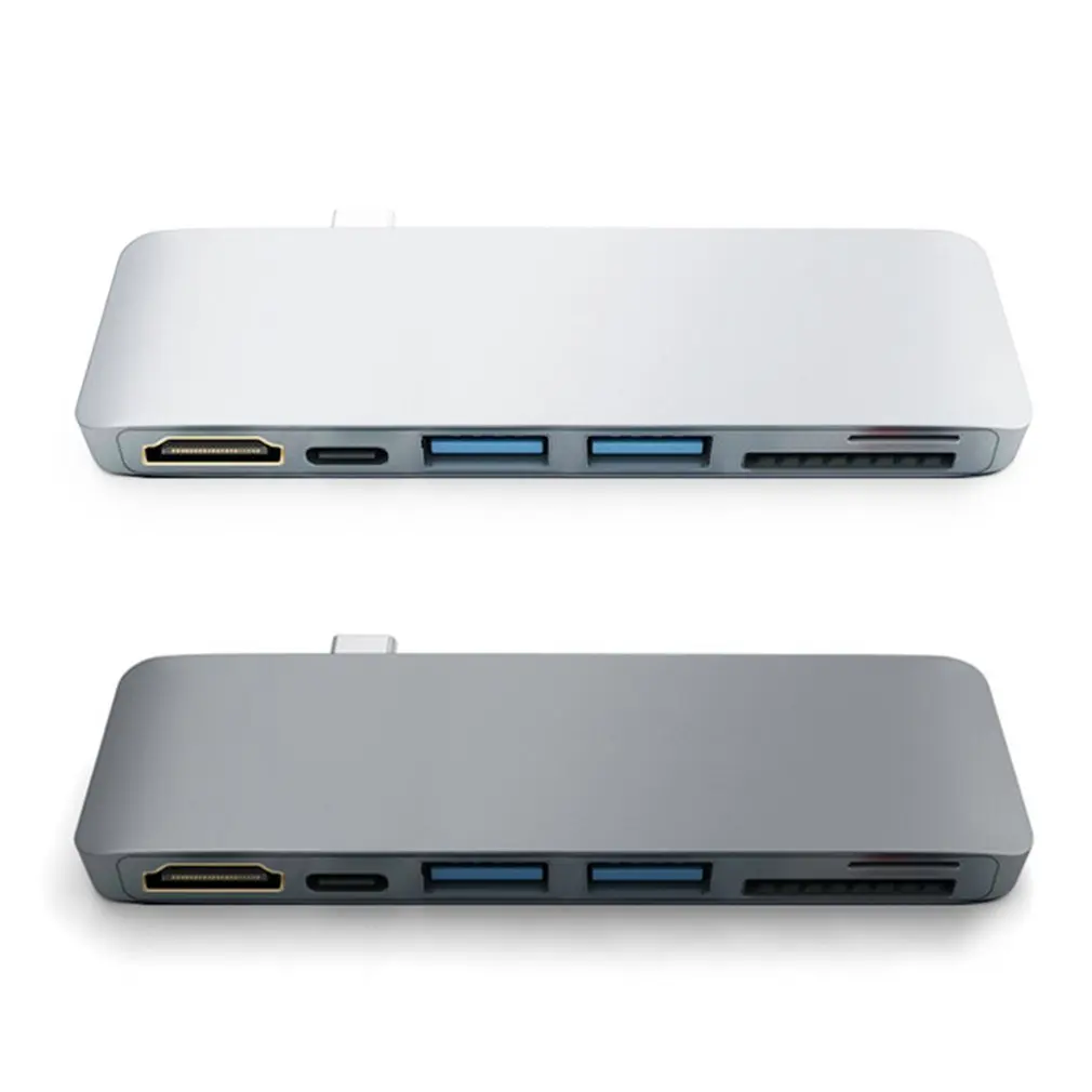 Высокопроизводительный ультра-тонкий портативный type-C-HDMI концентратор PD-power с безопасным цифровым/TF кард-ридером для ноутбука Macbook