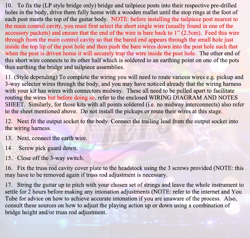 TL电吉他套装说明书3