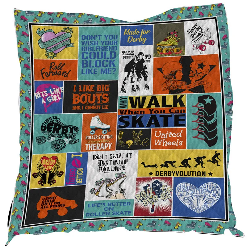 3D Walk Skate Digital Printed Quilt Cartoon Love Bedding Bedspreads Comforters Fashionable Aircondition For Home |