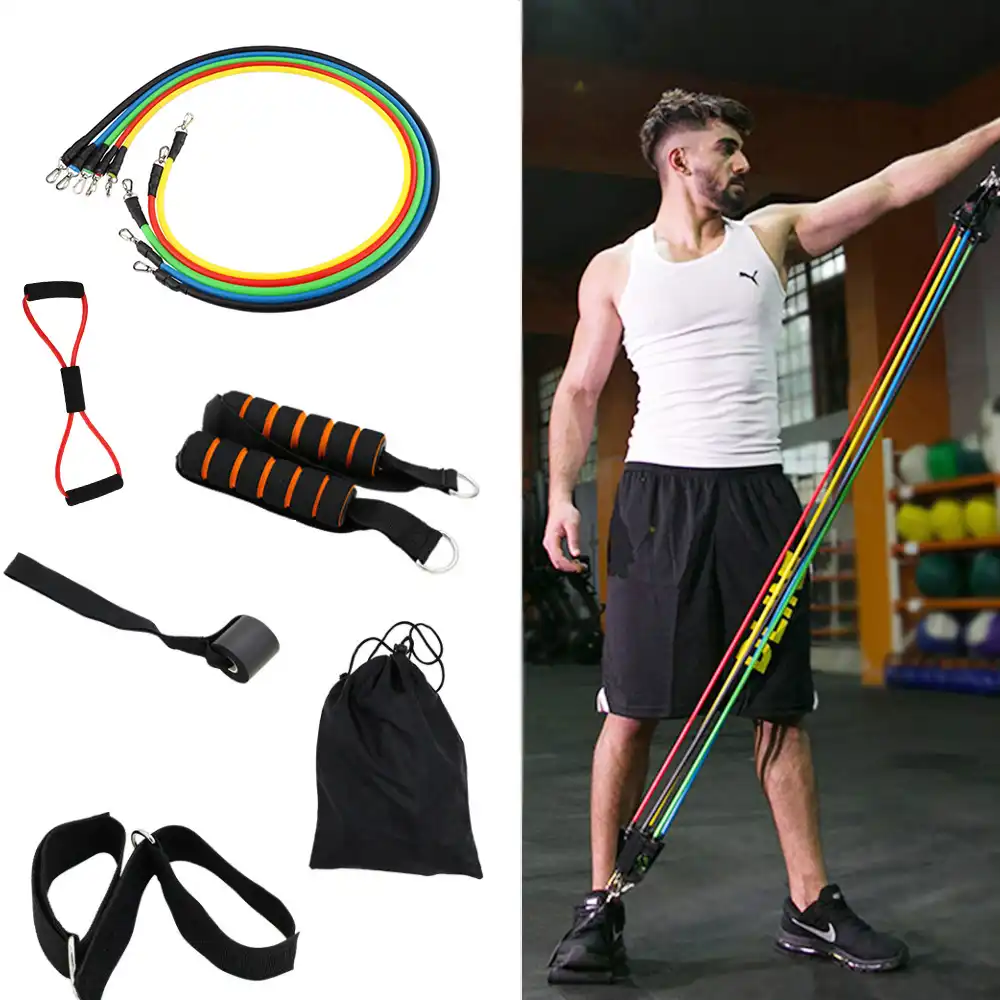 Resistance Band 8 Shaped Pull Rope Stretch Elastic Rubber Chest Expander Fitness
